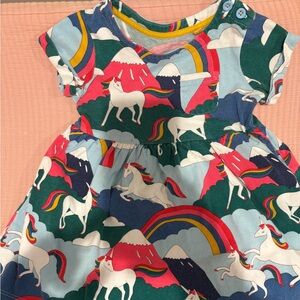 Boden Mini 2T short sleeve unicorn dress